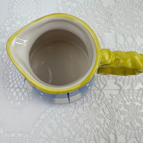 Blue Sky Sugar Bowl & Creamer Set With Spoon By Heather Goldminc Country Ceramic - Picture 14 of 16